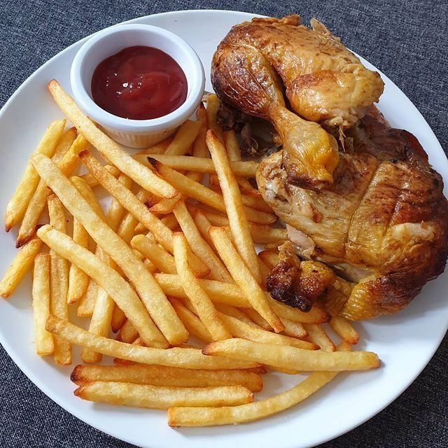 Frites au poulet
